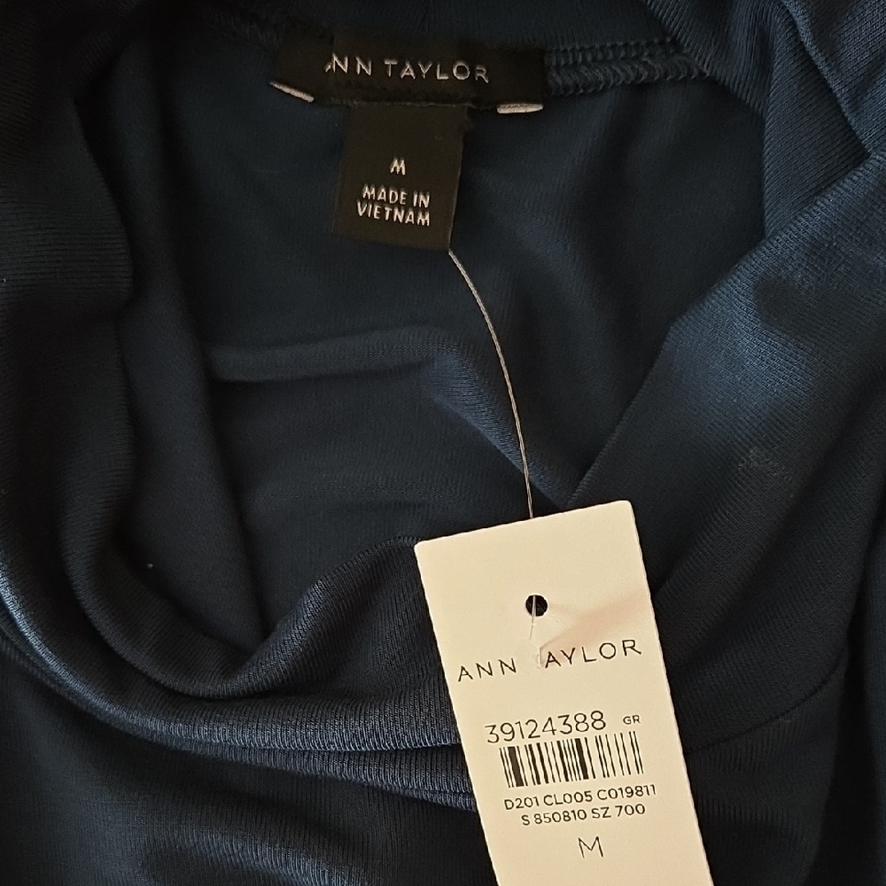 NWT Ann Taylor Mock Neck Top in "Moonlit Backdrop" Size M - Picture 3 of 4